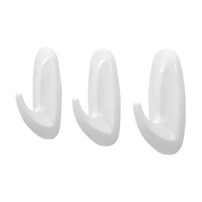 GANCHO ADESIVO M COM 3 TEKBOND ONI - BRANCO - Foto 1