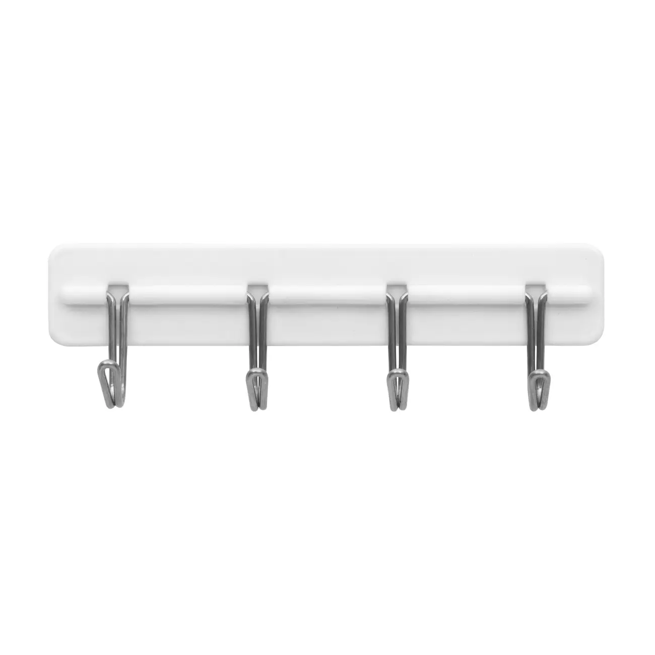 ORGANIZADOR ADESIVO COM 4 GANCHOS P TEKBOND ZAF - BRANCO/INOX - Foto 2