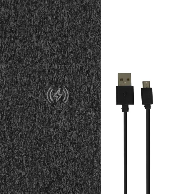 MOUSE PAD COM CARREGADOR POR INDUÇÃO TECH PLUS - CINZA/PRETO - Foto 3