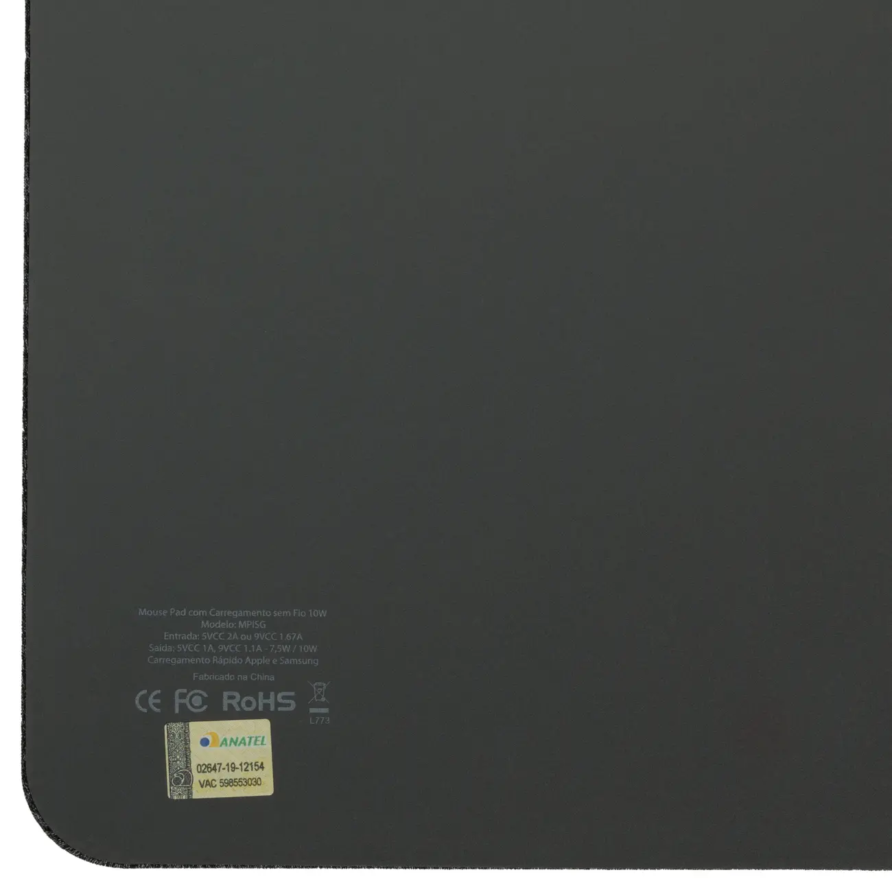 MOUSE PAD COM CARREGADOR POR INDUÇÃO TECH PLUS - CINZA/PRETO - Foto 9