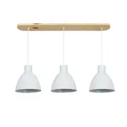 LUMINÁRIA DE TETO C/3 ALENTO - BRANCO/AMÊNDOA - Foto 1