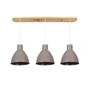 LUMINÁRIA DE TETO C/3 ALENTO - ARGILA/AMÊNDOA - Foto 1
