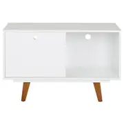 RACK 1 PORTA DE CORRER 90 CM X 39 CM MARTIN - BRANCO/NOZES - Foto 2