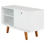 RACK 1 PORTA DE CORRER 90 CM X 39 CM MARTIN - BRANCO/NOZES - Foto 3