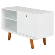 RACK 1 PORTA DE CORRER 90 CM X 39 CM MARTIN - BRANCO/NOZES - Foto 3