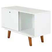 RACK 1 PORTA DE CORRER 90 CM X 39 CM MARTIN - BRANCO/NOZES - Foto 4