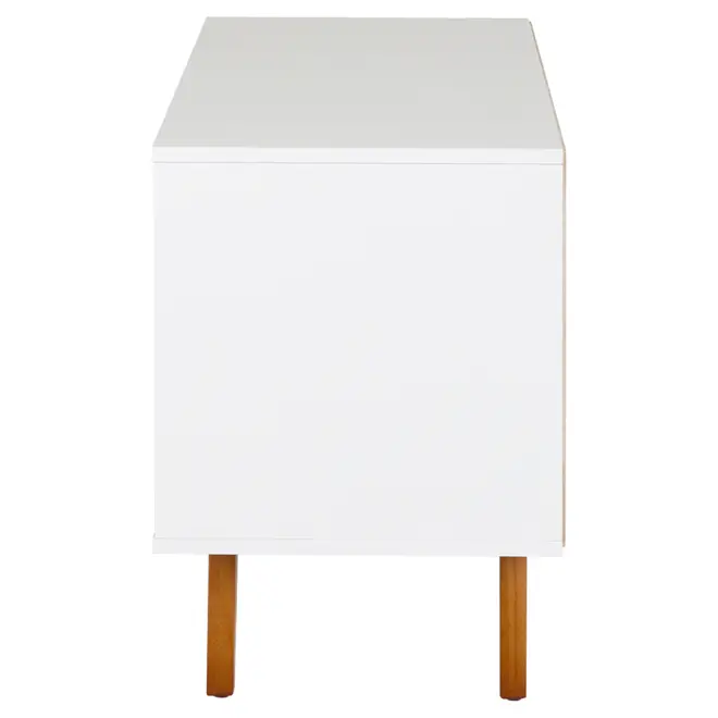 RACK 1 PORTA DE CORRER 90 CM X 39 CM MARTIN - BRANCO/NOZES - Foto 5