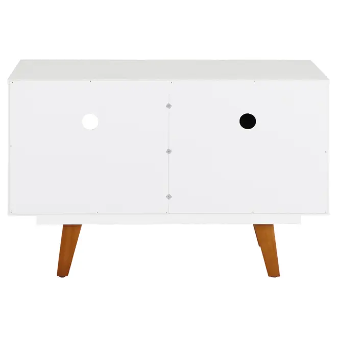 RACK 1 PORTA DE CORRER 90 CM X 39 CM MARTIN - BRANCO/NOZES - Foto 9