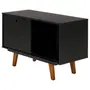 RACK 1 PORTA DE CORRER 90 CM X 39 CM MARTIN - PRETO/NOZES - Foto 4