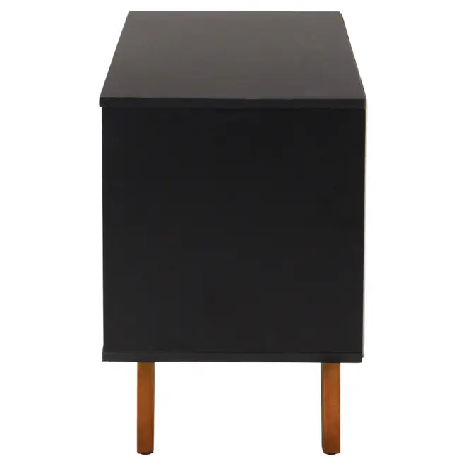RACK 1 PORTA DE CORRER 90 CM X 39 CM MARTIN - PRETO/NOZES - Foto 5
