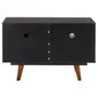 RACK 1 PORTA DE CORRER 90 CM X 39 CM MARTIN - PRETO/NOZES - Foto 6