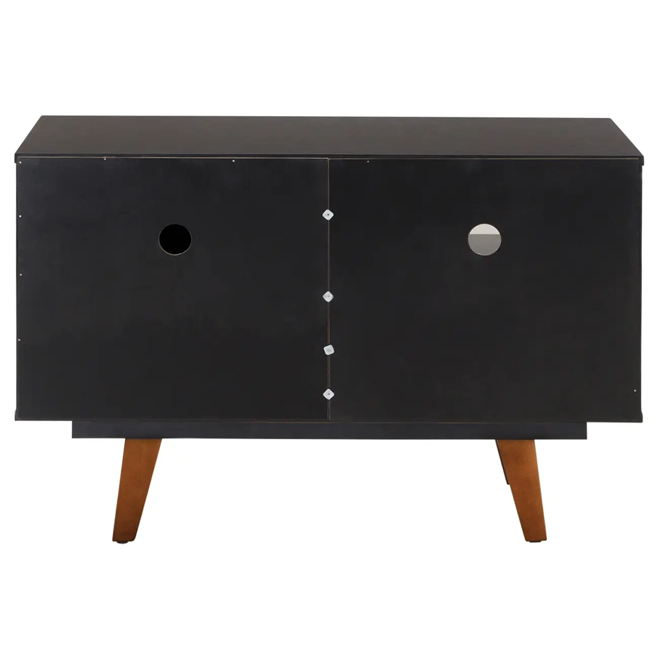 RACK 1 PORTA DE CORRER 90 CM X 39 CM MARTIN - PRETO/NOZES - Foto 6
