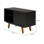 RACK 1 PORTA DE CORRER 90 CM X 39 CM MARTIN - PRETO/NOZES - Foto 10