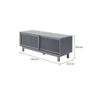 RACK 2 PORTAS DE CORRER 1,40 M X 45 CM ALINA LEVEL - KONKRET - Foto 13
