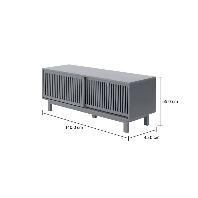 RACK 2 PORTAS DE CORRER 1,40 M X 45 CM ALINA LEVEL - KONKRET - Foto 13
