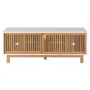 BRANCO/TAUARI - RACK 2 PORTAS DE CORRER 1,40 M X 45 CM ALINA LEVEL