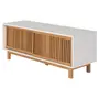 RACK 2 PORTAS DE CORRER 1,40 M X 45 CM ALINA LEVEL - BRANCO/TAUARI - Foto 2