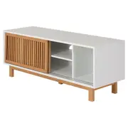 RACK 2 PORTAS DE CORRER 1,40 M X 45 CM ALINA LEVEL - BRANCO/TAUARI - Foto 3