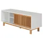 RACK 2 PORTAS DE CORRER 1,40 M X 45 CM ALINA LEVEL - BRANCO/TAUARI - Foto 4