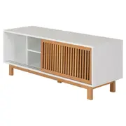 RACK 2 PORTAS DE CORRER 1,40 M X 45 CM ALINA LEVEL - BRANCO/TAUARI - Foto 4