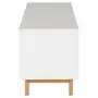 RACK 2 PORTAS DE CORRER 1,40 M X 45 CM ALINA LEVEL - BRANCO/TAUARI - Foto 5