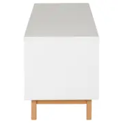 RACK 2 PORTAS DE CORRER 1,40 M X 45 CM ALINA LEVEL - BRANCO/TAUARI - Foto 5
