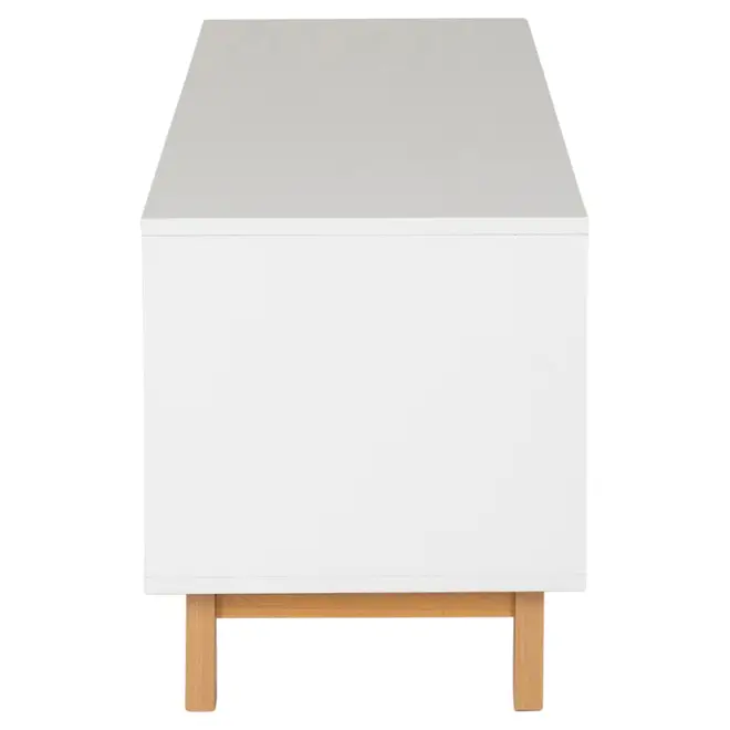 RACK 2 PORTAS DE CORRER 1,40 M X 45 CM ALINA LEVEL - BRANCO/TAUARI - Foto 5