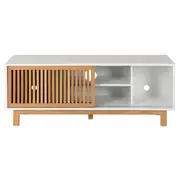 RACK 2 PORTAS DE CORRER 1,40 M X 45 CM ALINA LEVEL - BRANCO/TAUARI - Foto 6
