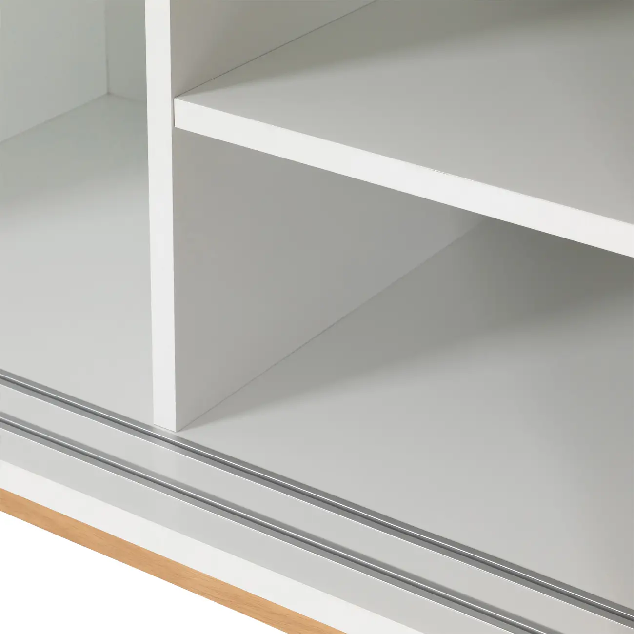 RACK 2 PORTAS DE CORRER 1,40 M X 45 CM ALINA LEVEL - BRANCO/TAUARI - Foto 10