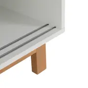 RACK 2 PORTAS DE CORRER 1,40 M X 45 CM ALINA LEVEL - BRANCO/TAUARI - Foto 11