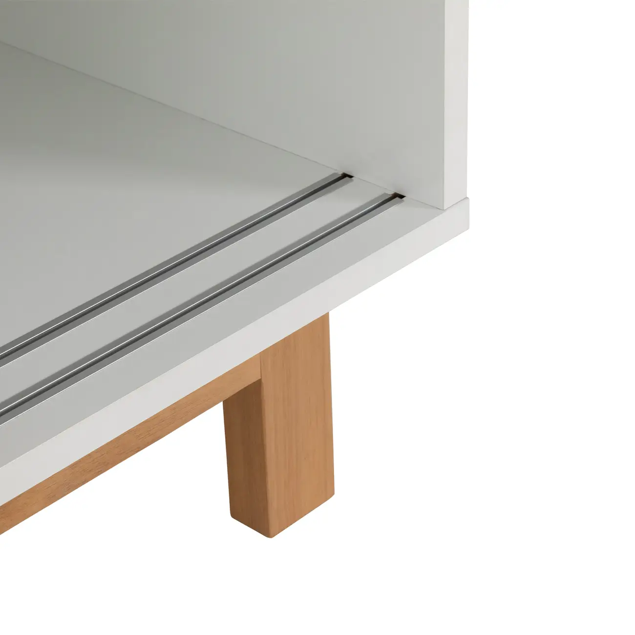 RACK 2 PORTAS DE CORRER 1,40 M X 45 CM ALINA LEVEL - BRANCO/TAUARI - Foto 11