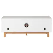 RACK 2 PORTAS DE CORRER 1,40 M X 45 CM ALINA LEVEL - BRANCO/TAUARI - Foto 12