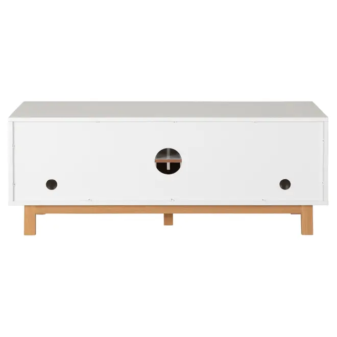 RACK 2 PORTAS DE CORRER 1,40 M X 45 CM ALINA LEVEL - BRANCO/TAUARI - Foto 12