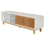 RACK 2 PORTAS DE CORRER 1,80 M X 45 CM ALINA LEVEL - BRANCO/TAUARI - Foto 4