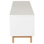 RACK 2 PORTAS DE CORRER 1,80 M X 45 CM ALINA LEVEL - BRANCO/TAUARI - Foto 5