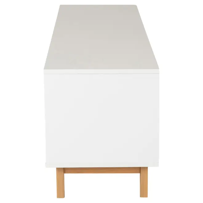 RACK 2 PORTAS DE CORRER 1,80 M X 45 CM ALINA LEVEL - BRANCO/TAUARI - Foto 5