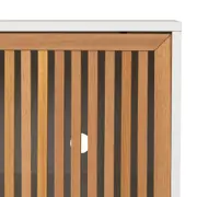 RACK 2 PORTAS DE CORRER 1,80 M X 45 CM ALINA LEVEL - BRANCO/TAUARI - Foto 8