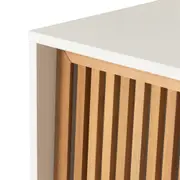 RACK 2 PORTAS DE CORRER 1,80 M X 45 CM ALINA LEVEL - BRANCO/TAUARI - Foto 9