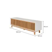RACK 2 PORTAS DE CORRER 1,80 M X 45 CM ALINA LEVEL - BRANCO/TAUARI - Foto 13