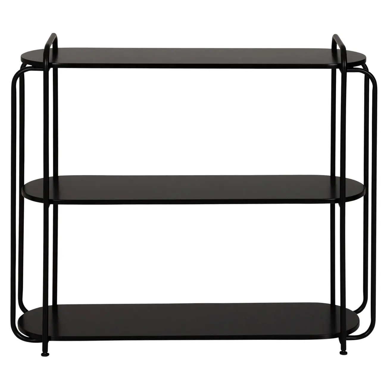 ESTANTE 1 M X 89 CM AROS - PRETO/PRETO - Foto 1