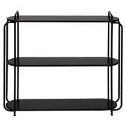 ESTANTE 1 M X 89 CM AROS - PRETO/PRETO - Foto 1
