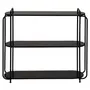 ESTANTE 1 M X 89 CM AROS - PRETO/PRETO - Foto 1