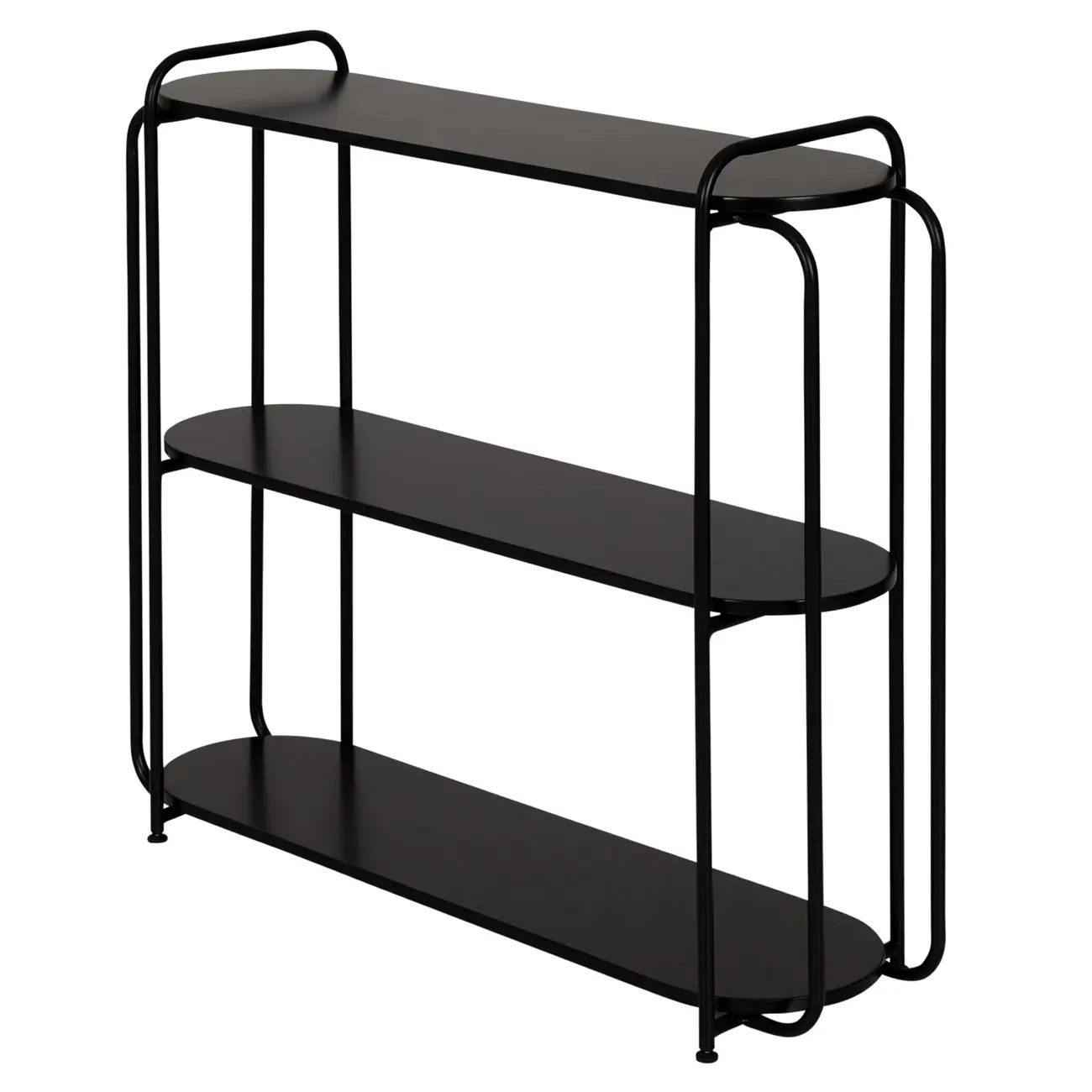ESTANTE 1 M X 89 CM AROS - PRETO/PRETO - Foto 2