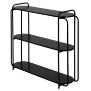 ESTANTE 1 M X 89 CM AROS - PRETO/PRETO - Foto 2