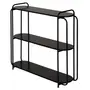 ESTANTE 1 M X 89 CM AROS - PRETO/PRETO - Foto 2