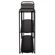 ESTANTE 1 M X 89 CM AROS - PRETO/PRETO - Foto 3