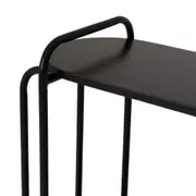 ESTANTE 1 M X 89 CM AROS - PRETO/PRETO - Foto 4