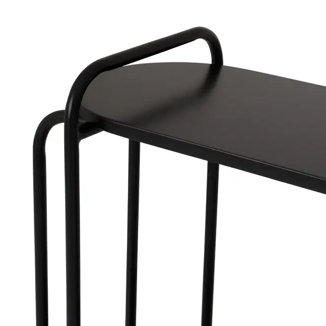 ESTANTE 1 M X 89 CM AROS - PRETO/PRETO - Foto 4