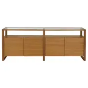 BUFFET COM 4 PORTAS 2 M X 42 CM TOARI - MACCHIATO/INCOLOR - Foto 1