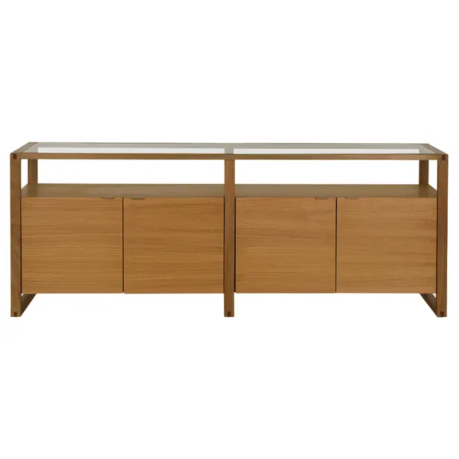 BUFFET COM 4 PORTAS 2 M X 42 CM TOARI - MACCHIATO/INCOLOR - Foto 1